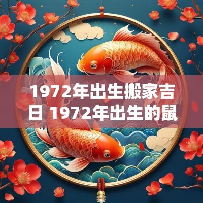 1972年出生搬家吉日 1972年出生的鼠2025年的运势