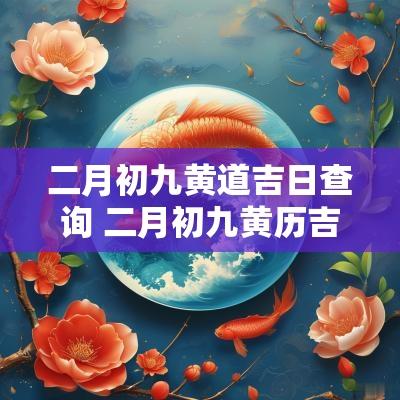 二月初九黄道吉日查询 二月初九黄历吉日查询表