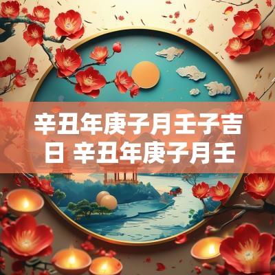 辛丑年庚子月壬子吉日 辛丑年庚子月壬寅日