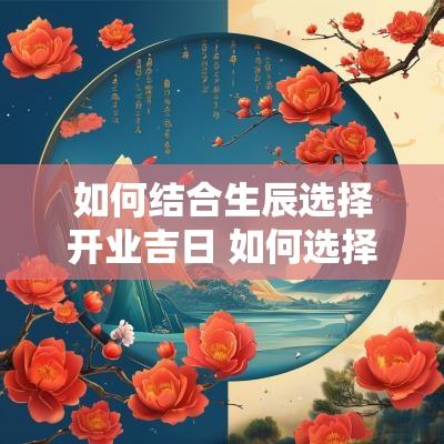 如何结合生辰选择开业吉日 如何选择结婚吉祥日