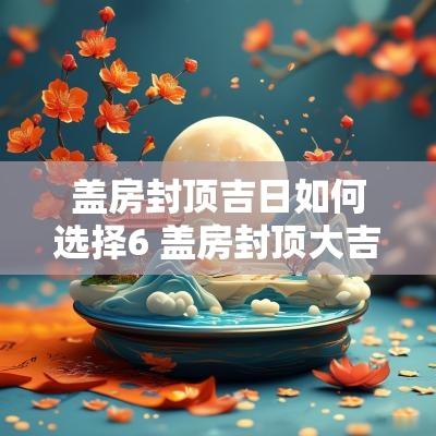 盖房封顶吉日如何选择6 盖房封顶大吉祝福语