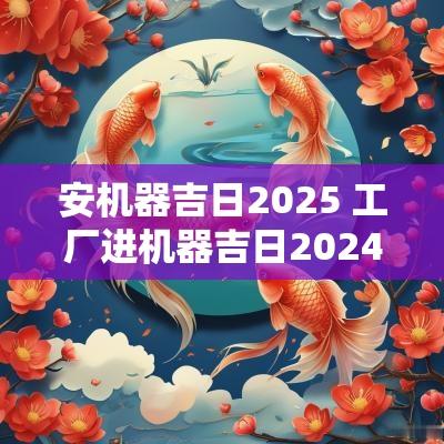 安机器吉日2025 工厂进机器吉日2025