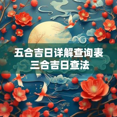 五合吉日详解查询表 三合吉日查法