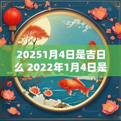 20251月4日是吉日么 2025年1月4日是黄道吉日吗