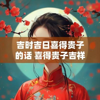 吉时吉日喜得贵子的话 喜得贵子吉祥话应该怎么说