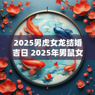 2025男虎女龙结婚吉日 2025年男鼠女虎黄道吉日结婚日子