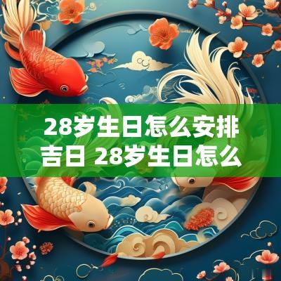 28岁生日怎么安排吉日 28岁生日怎么发朋友圈说说