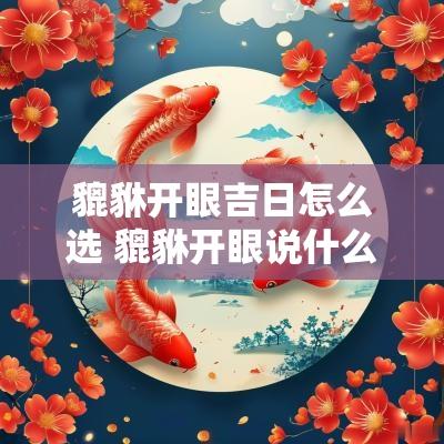 貔貅开眼吉日怎么选 貔貅开眼说什么吉利话