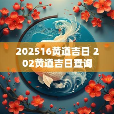 202516黄道吉日 202黄道吉日查询