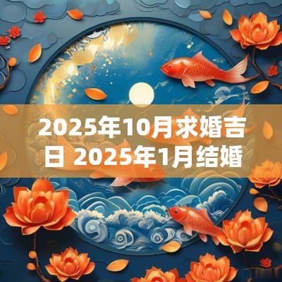 2025年10月求婚吉日 2025年1月结婚吉日