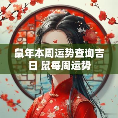 蛇年本周运势查询吉日 鼠每周运势