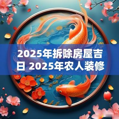 2025年拆除房屋吉日 2025年农人装修房屋的吉日