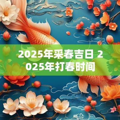 2025年采春吉日 2025年打春时间