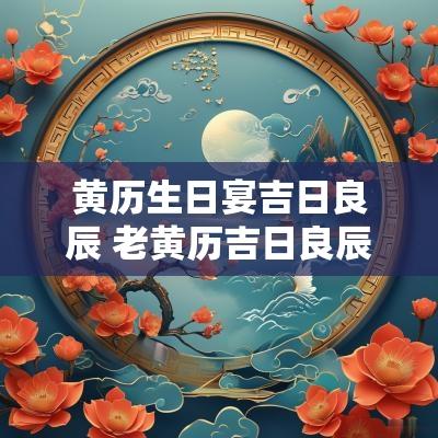 黄历生日宴吉日良辰 老黄历吉日良辰