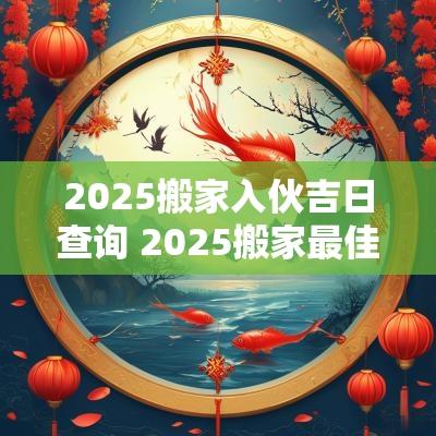 2025搬家入伙吉日查询 2025搬家最佳时间表 2025搬家入伙吉日查询 2025搬家最佳时间表