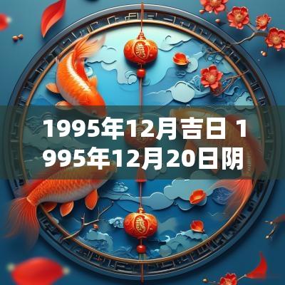 1995年12月吉日 1995年12月20日阴历