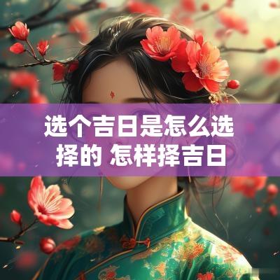 选个吉日是怎么选择的 怎样择吉日