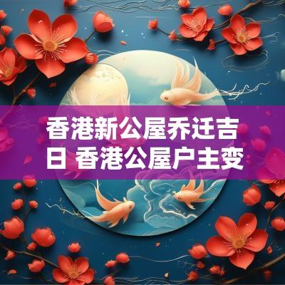 香港新公屋乔迁吉日 香港公屋户主变更