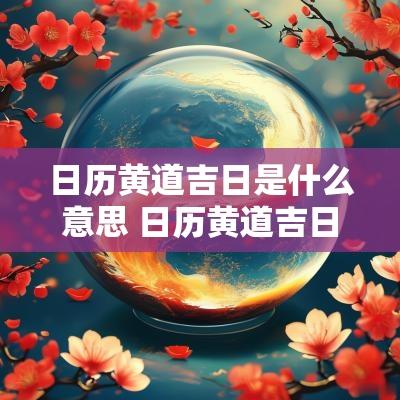 日历黄道吉日是什么意思 日历黄道吉日忌空白是什么意思