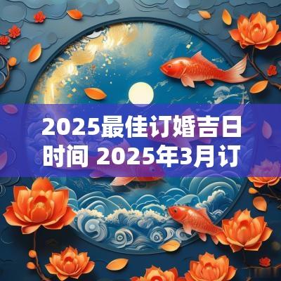 2025最佳订婚吉日时间 2025年3月订婚黄道吉日