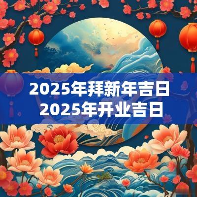 2025年拜新年吉日 2025年开业吉日