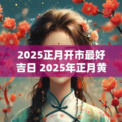 2025正月开市最好吉日 2025年正月黄道吉日