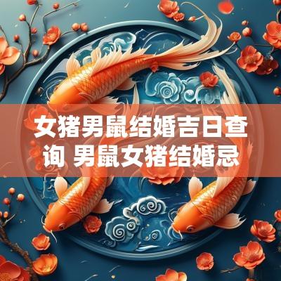 女猪男鼠结婚吉日查询 男鼠女猪结婚忌什么属相