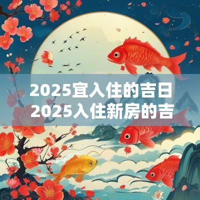 2025宜入住的吉日 2025入住新房的吉日吉时有哪些