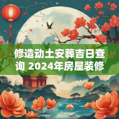 修造动土安葬吉日查询 2025年房屋装修动土吉日查询