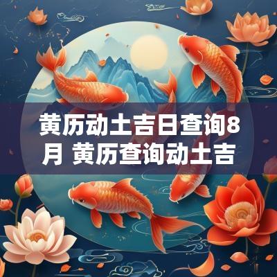 黄历动土吉日查询8月 黄历查询动土吉日吉时查询