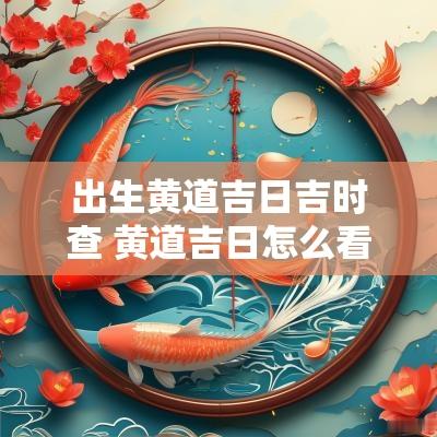 出生黄道吉日吉时查 黄道吉日怎么看出生时辰