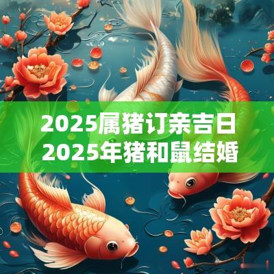 2025属猪订亲吉日 2025年猪和鼠结婚吉日
