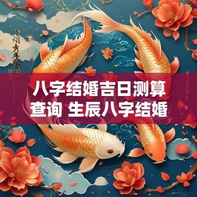 八字结婚吉日测算查询 生辰八字结婚吉日测算免费