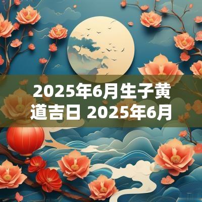 2025年6月生子黄道吉日 2025年6月生子黄道吉日查询