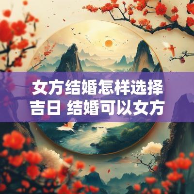 女方结婚怎样选择吉日 结婚可以女方选日子吗