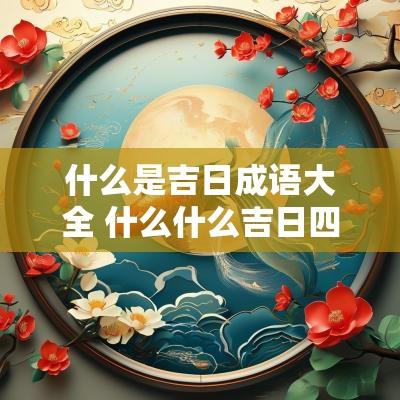 什么是吉日成语大全 什么什么吉日四字成语
