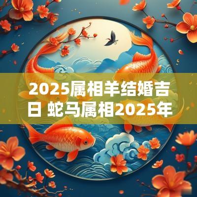 2025属相羊结婚吉日 蛇马属相2025年结婚吉日