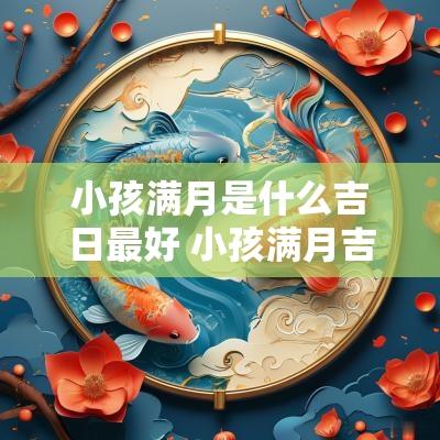 小孩满月是什么吉日最好 小孩满月吉日查询