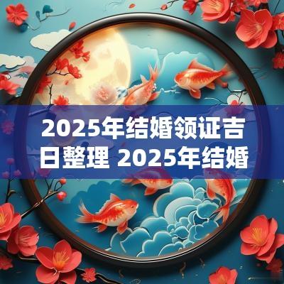 2025年结婚领证吉日整理 2025年结婚吉日一览表