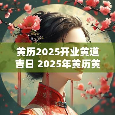 黄历2025开业黄道吉日 2025年黄历黄道吉日查询