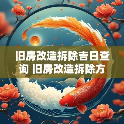 旧房改造拆除吉日查询 旧房改造拆除方案