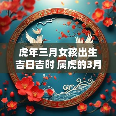 蛇年三月女孩出生吉日吉时 属虎的3月女孩