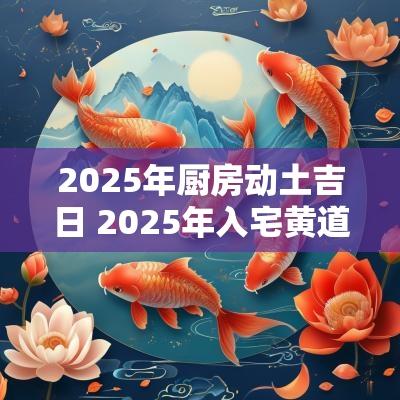 2025年厨房动土吉日 2025年入宅黄道吉日