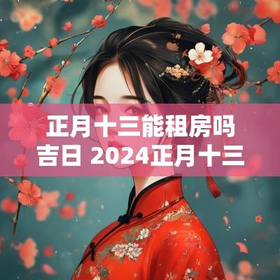 正月十三能租房吗吉日 2025正月十三是黄道吉日吗
