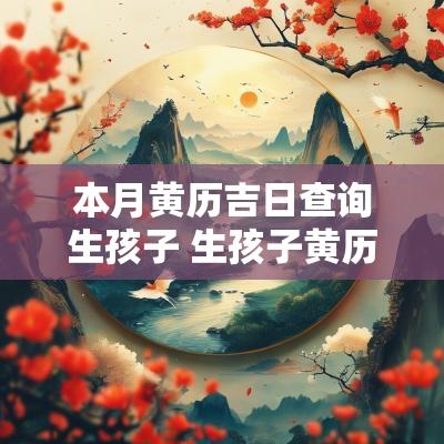 本月黄历吉日查询生孩子 生孩子黄历2025年黄道吉日查询