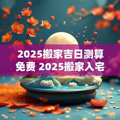 2025搬家吉日测算免费 2025搬家入宅吉日查询