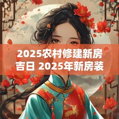 2025农村修建新房吉日 2025年新房装修吉日