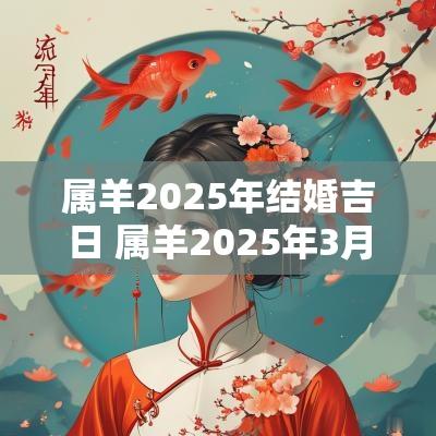 属羊2025年结婚吉日 属羊2025年3月结婚最佳时间
