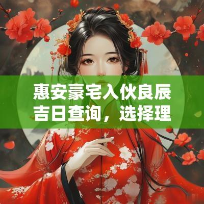 惠安豪宅入伙良辰吉日查询，选择理想的乔迁日期