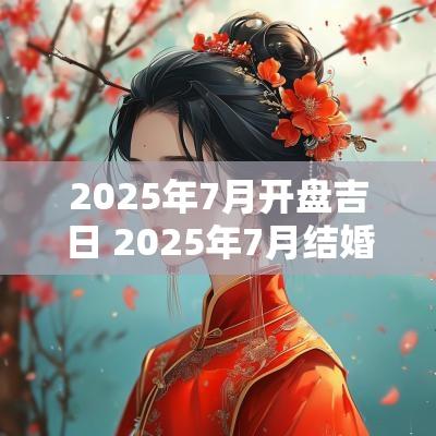 2025年7月开盘吉日 2025年7月结婚黄道吉日是哪几天